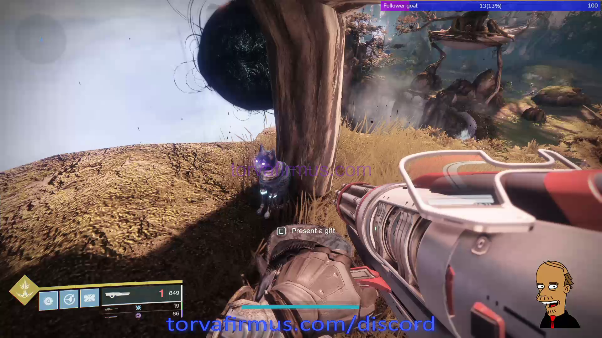 Destiny 2, The Gardens of Esila hidden cat on rocky ledge